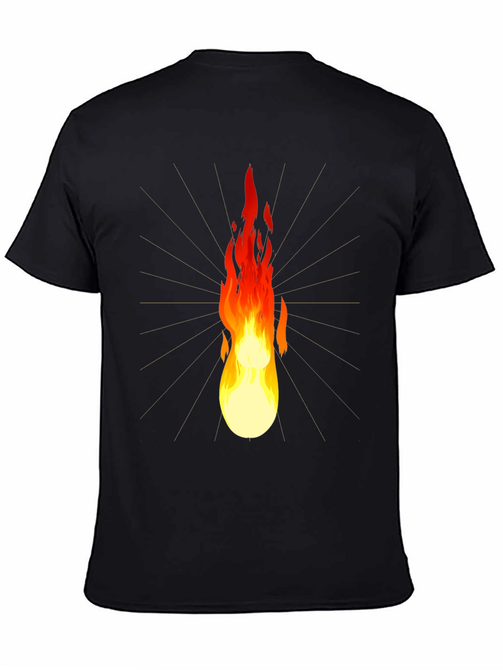 Flaming Lightbulb Graphic Tee - Unique Design