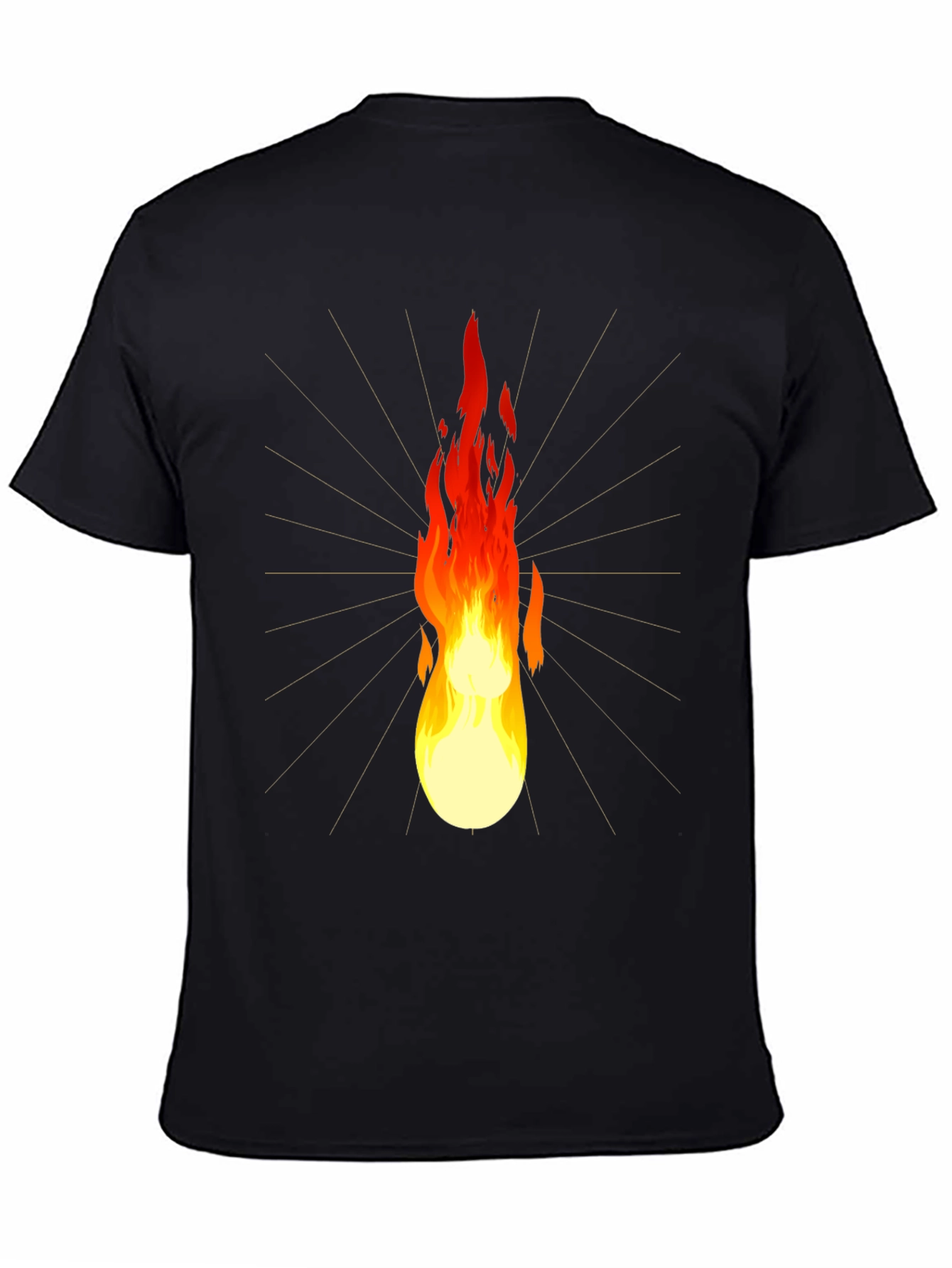 Flaming Lightbulb Graphic Tee - Unique Design