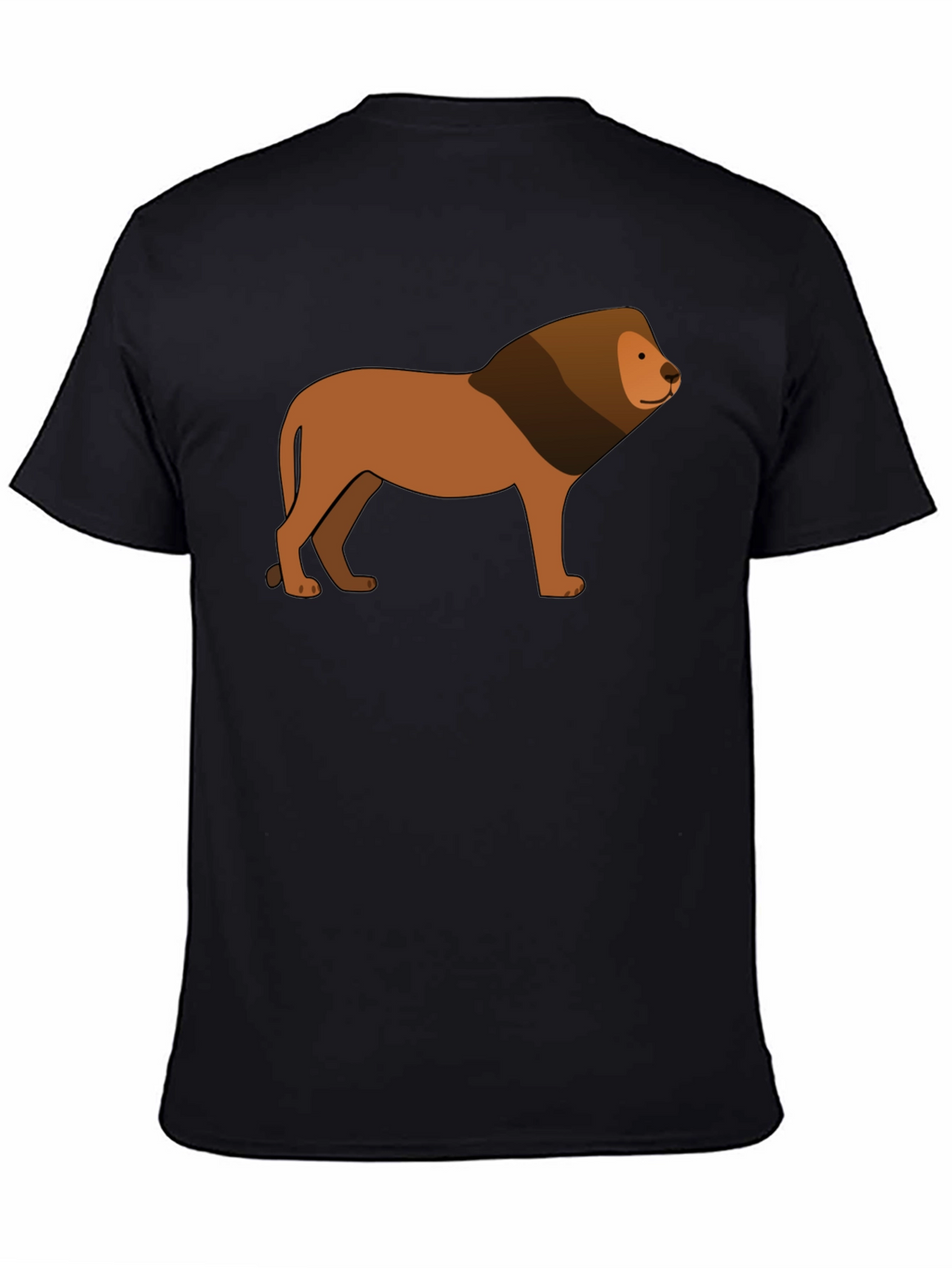 Lion Graphic Black T-Shirt - Animal Lover Tee