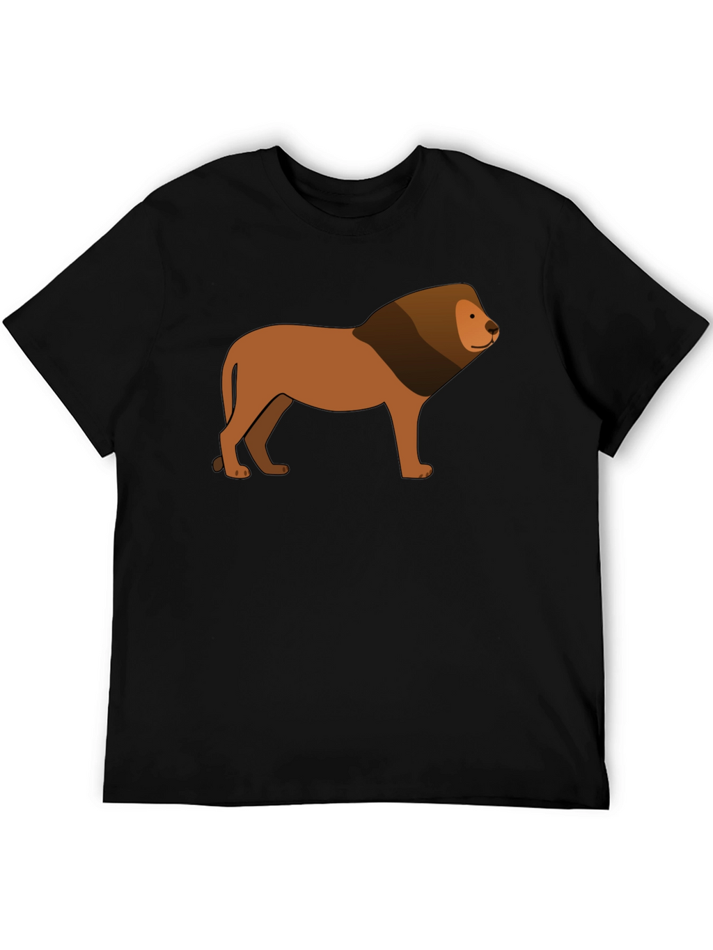 Lion Graphic Black T-Shirt - Animal Lover Tee