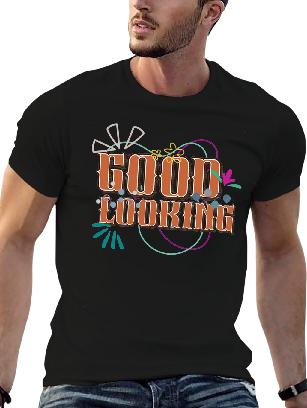 Good Looking Graphic T-Shirt - Black