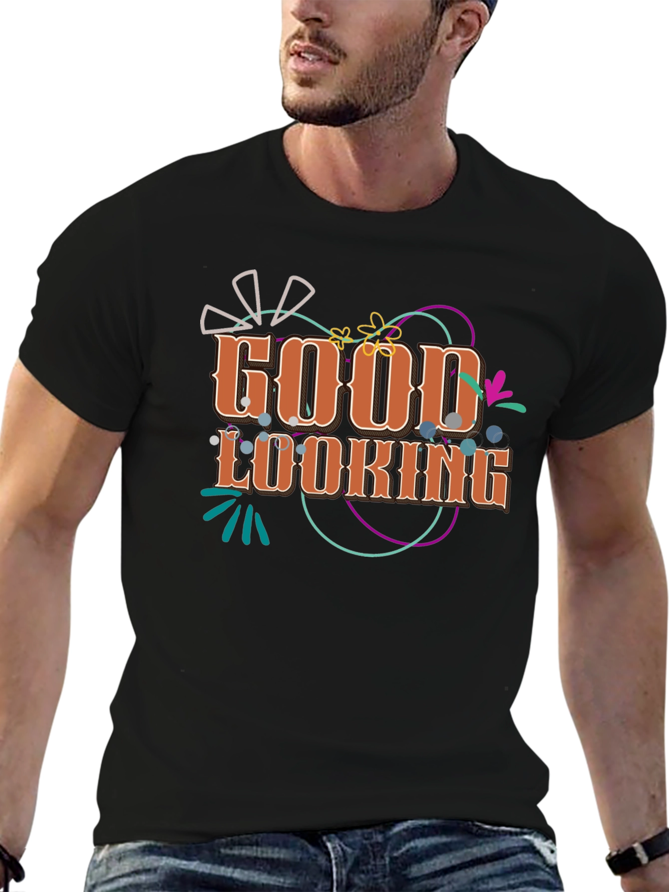 Good Looking Graphic T-Shirt - Black