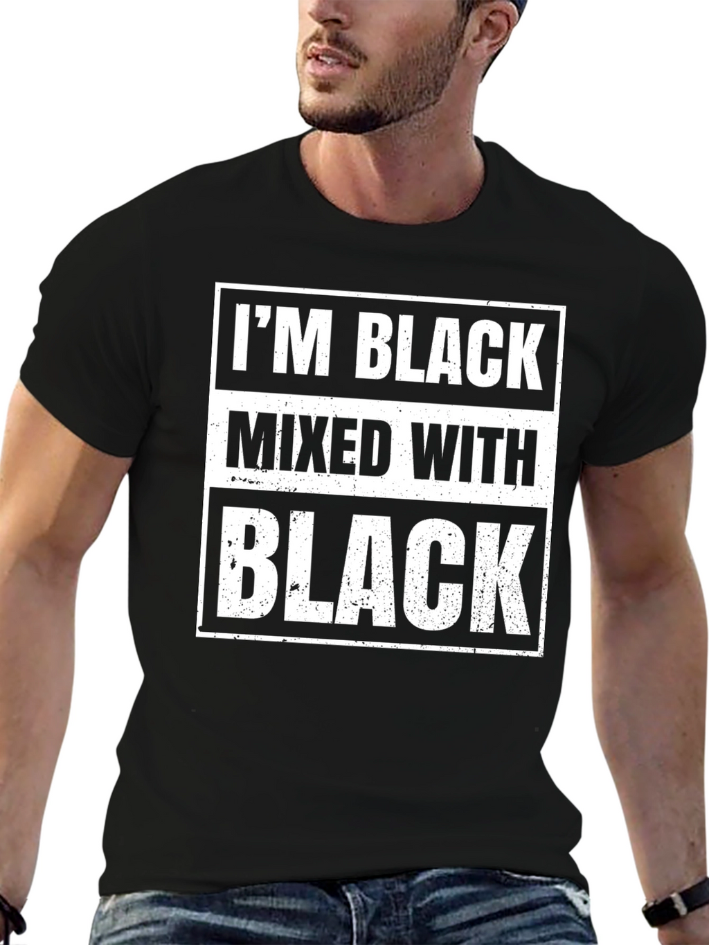 Im Black Mixed With Black T-Shirt