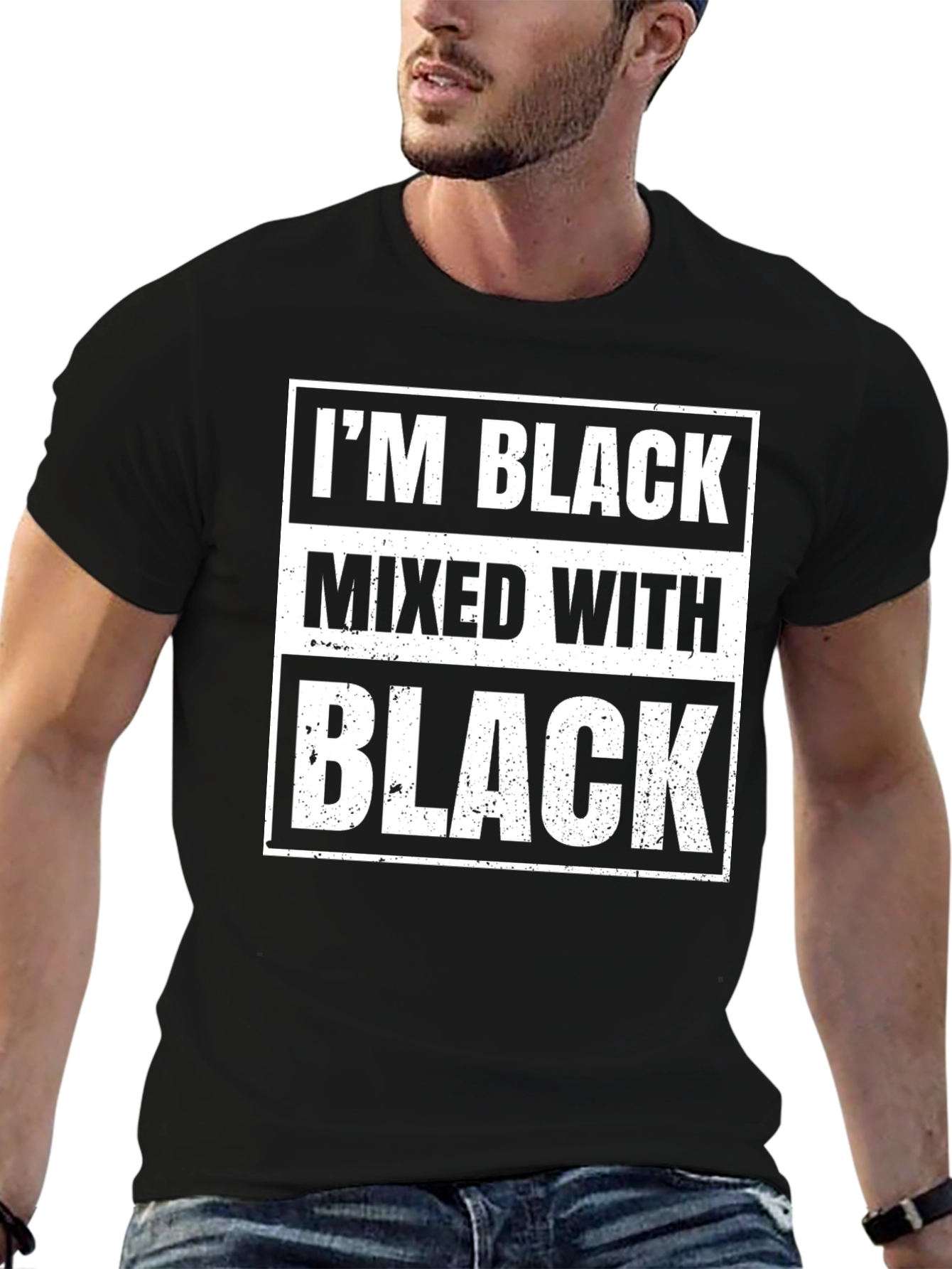 Im Black Mixed With Black T-Shirt