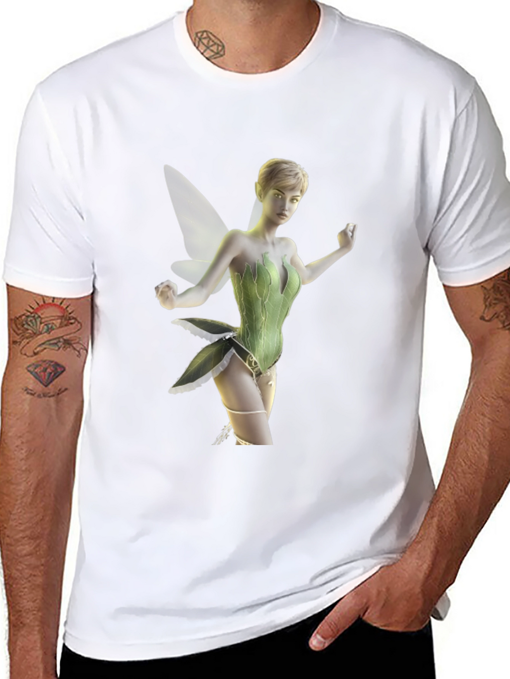 Fairy Graphic Tee - Mens Black T-Shirt