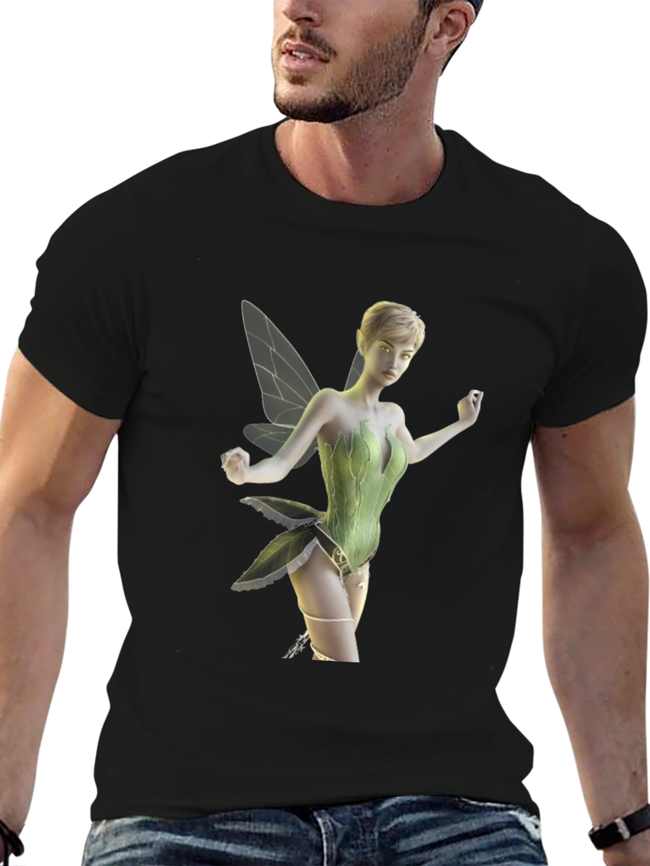 Fairy Graphic Tee - Mens Black T-Shirt