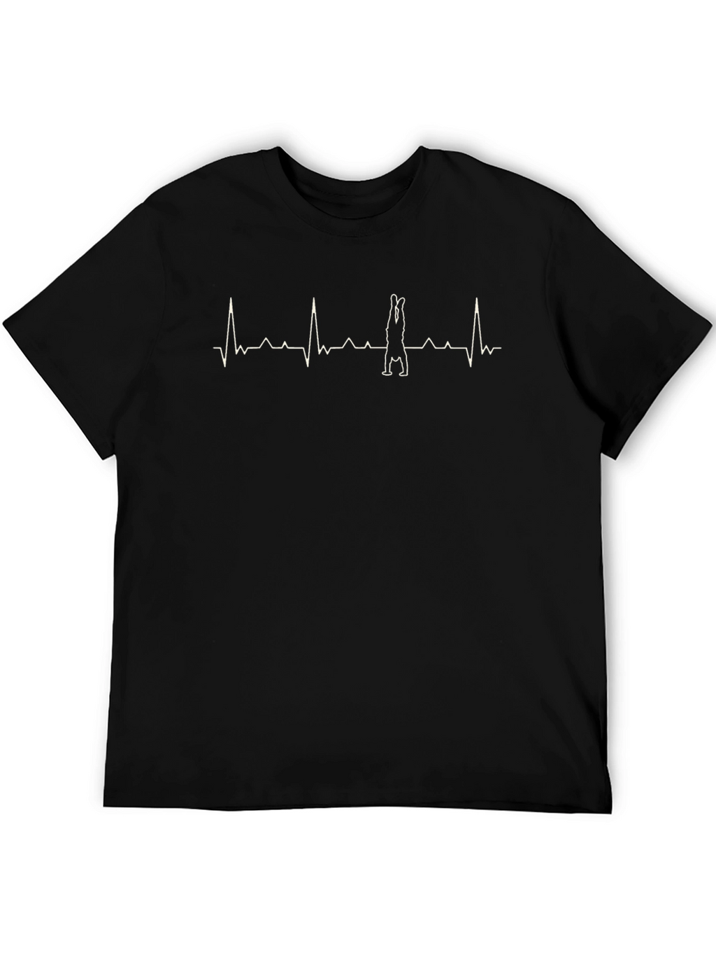 Yoga Handstand Heartbeat Graphic Tee - Black