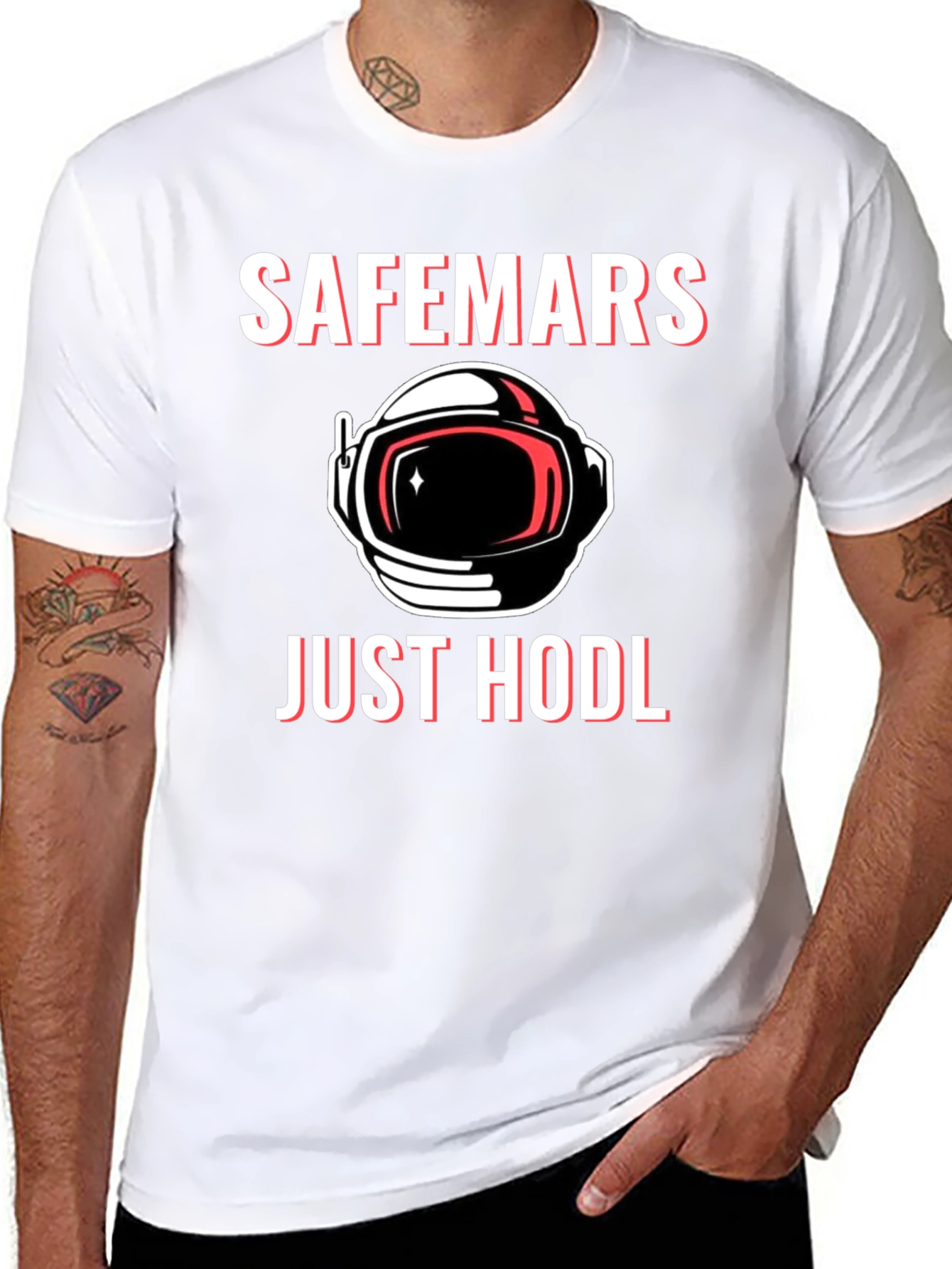 SafeMars Just HODL T-Shirt - Crypto Astronaut