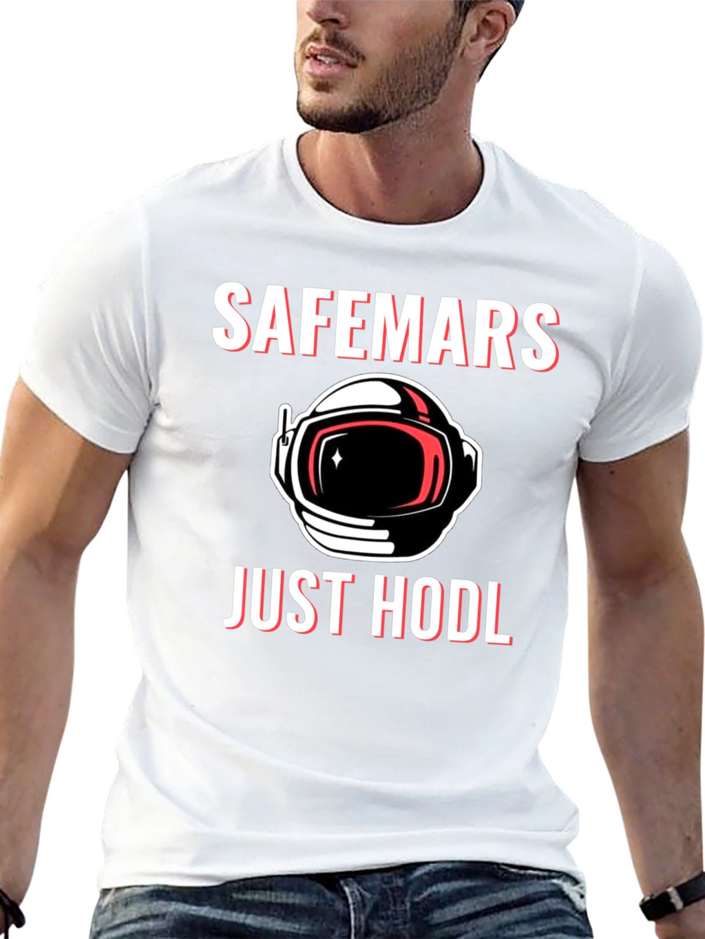 SafeMars Just HODL T-Shirt - Crypto Astronaut