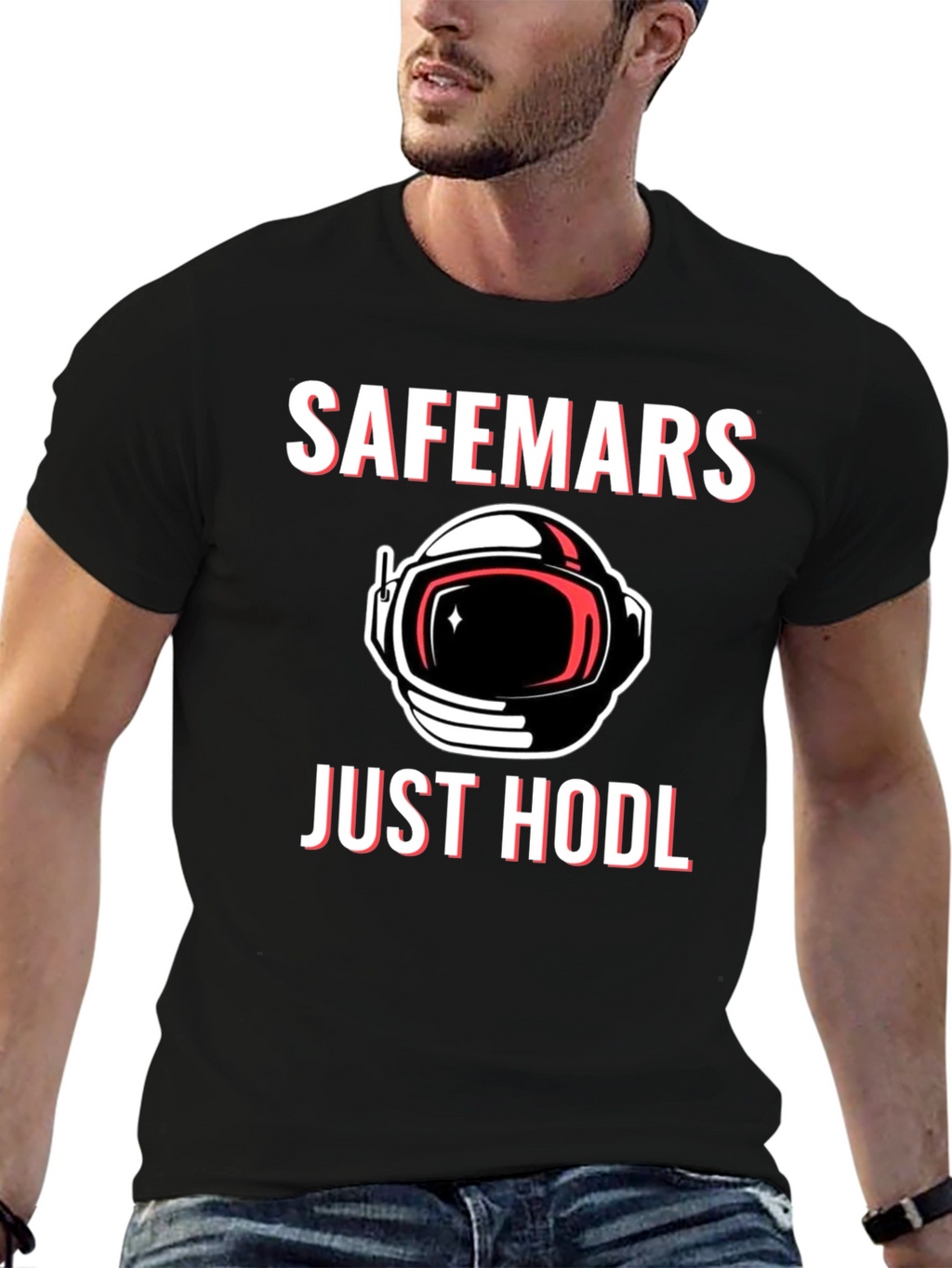 SafeMars Just HODL T-Shirt - Crypto Astronaut