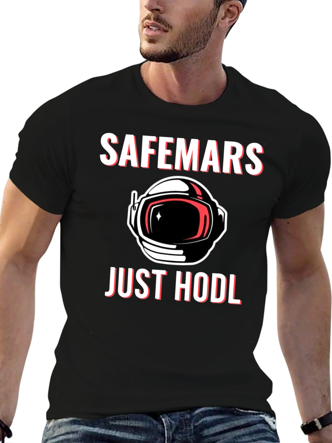 SafeMars Just HODL T-Shirt - Crypto Astronaut