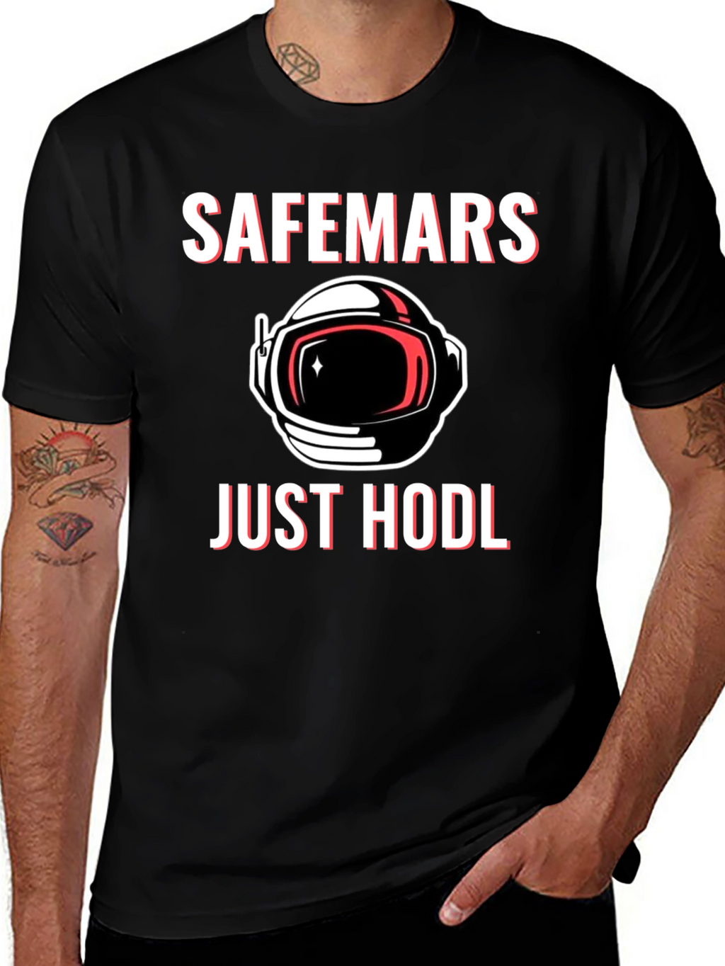 SafeMars Just HODL T-Shirt - Crypto Astronaut