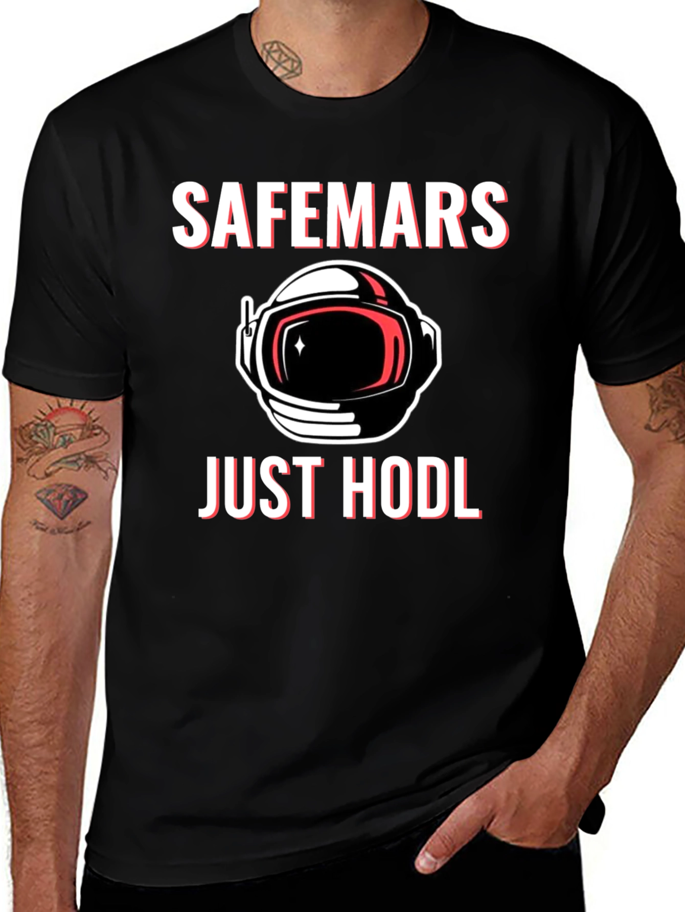 SafeMars Just HODL T-Shirt - Crypto Astronaut