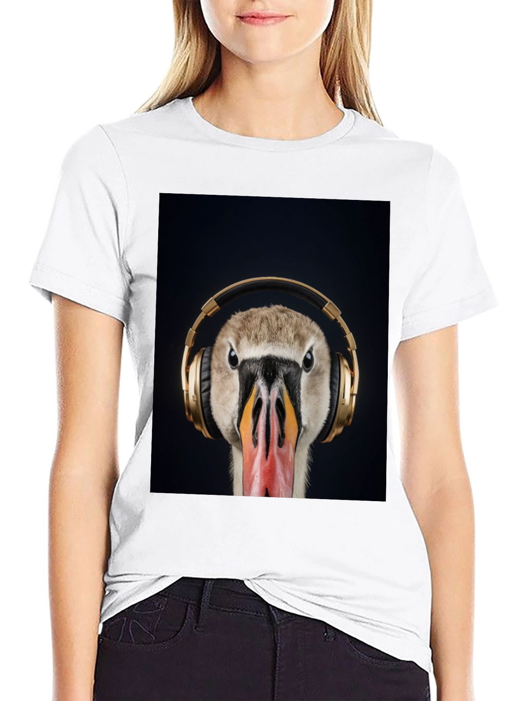 Goose Headphones Graphic Tee - Music Lover Shirt