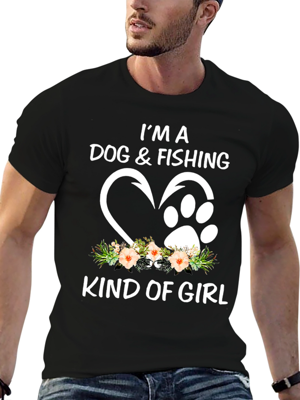 Dog & Fishing Kind Of Girl T-Shirt