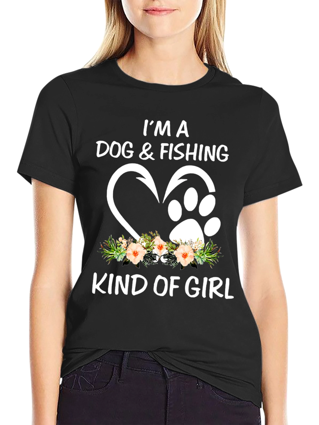 Dog & Fishing Kind Of Girl T-Shirt