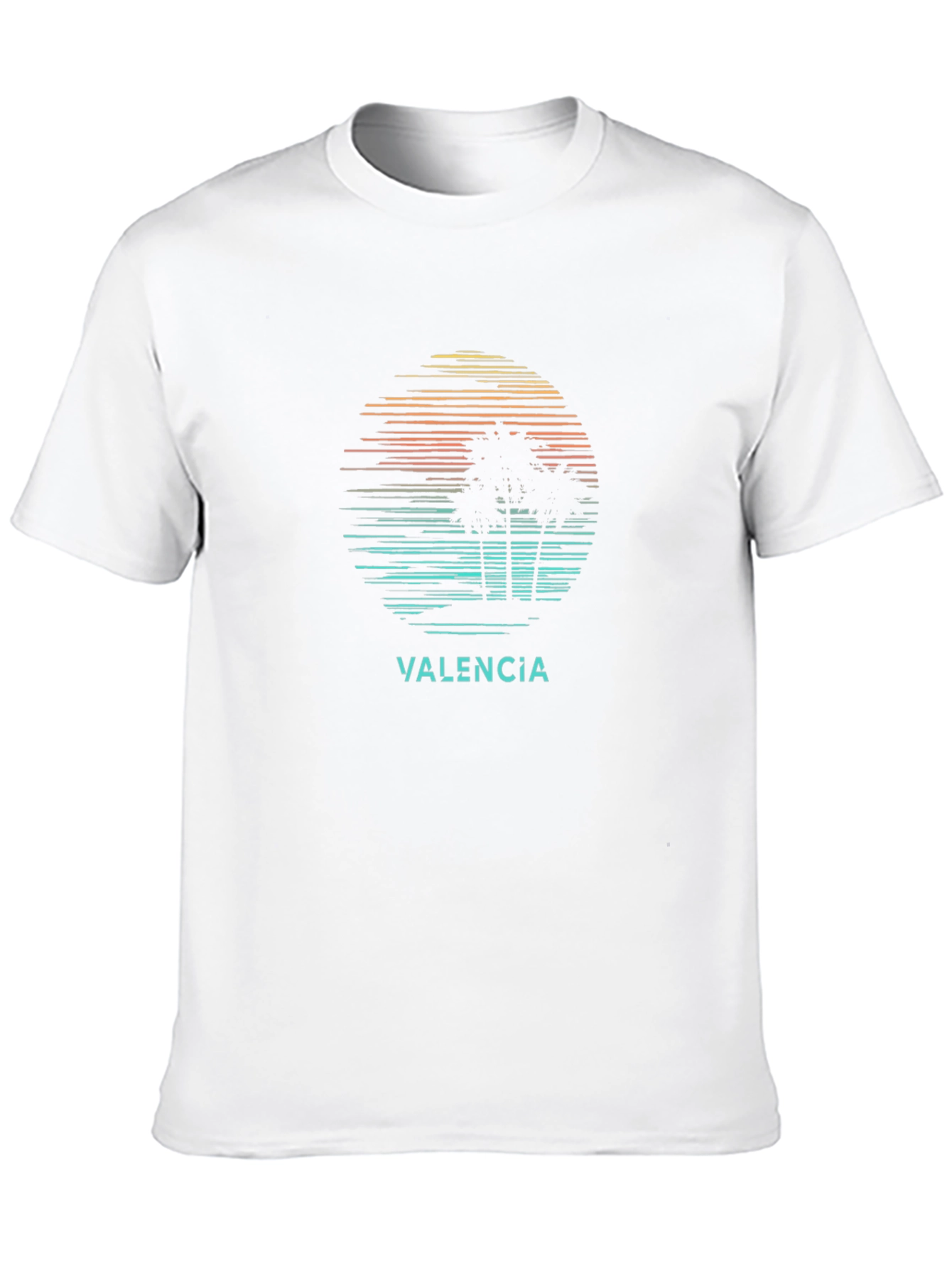 Valencia Palm Sunset Graphic Tee - Black