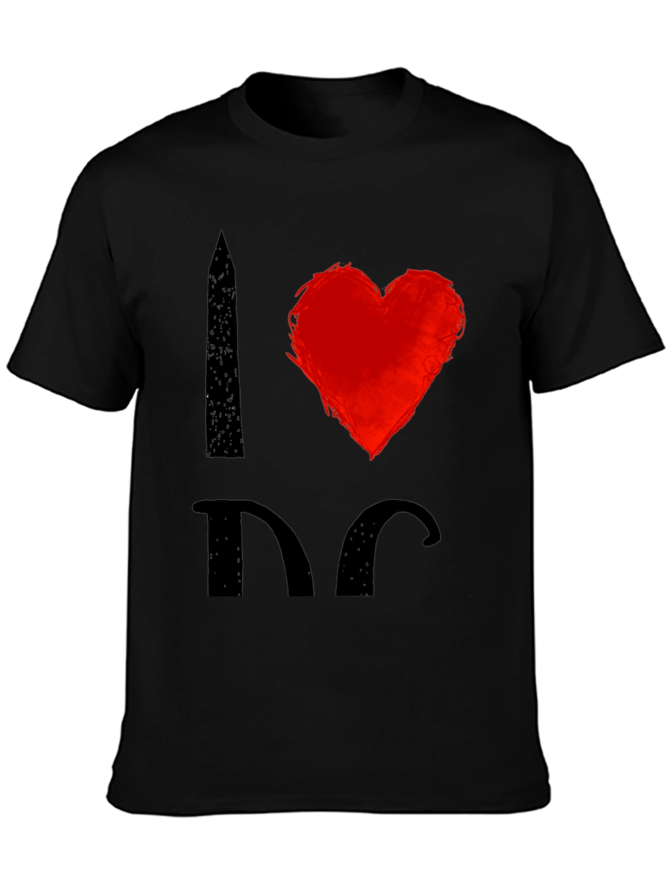 I Love DC T-Shirt Black Cotton Graphic Tee