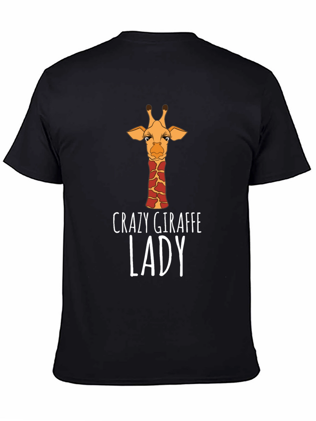 Crazy Giraffe Lady T-Shirt - Black