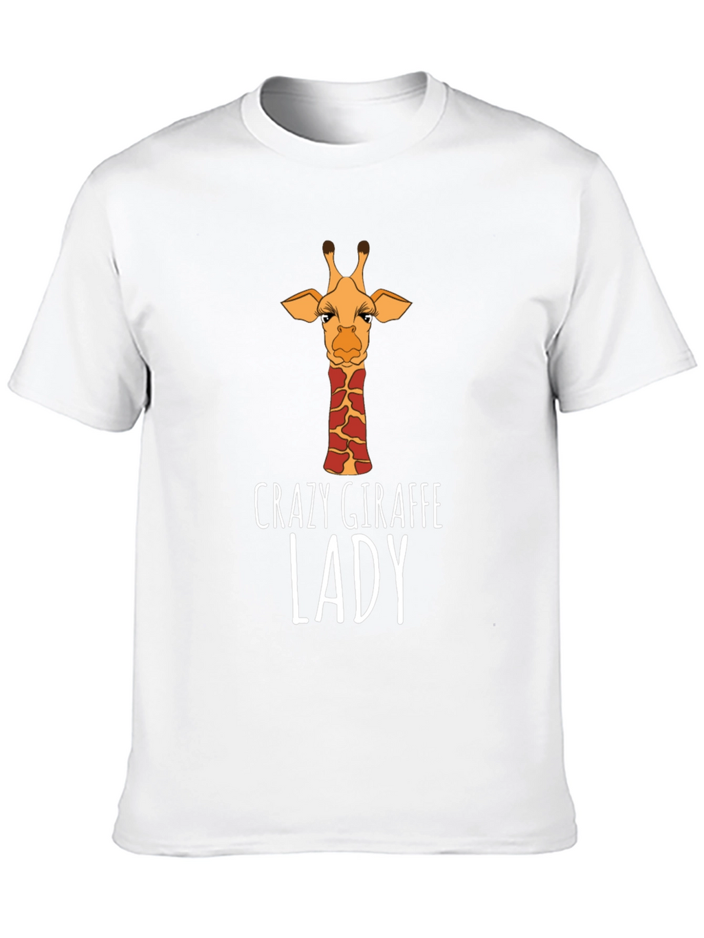 Crazy Giraffe Lady T-Shirt - Black