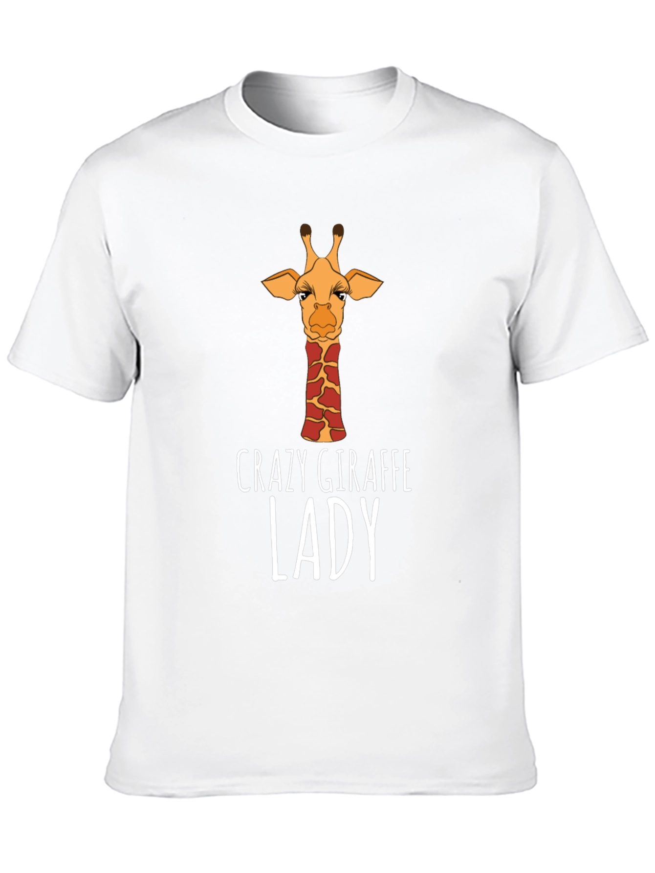 Crazy Giraffe Lady T-Shirt - Black