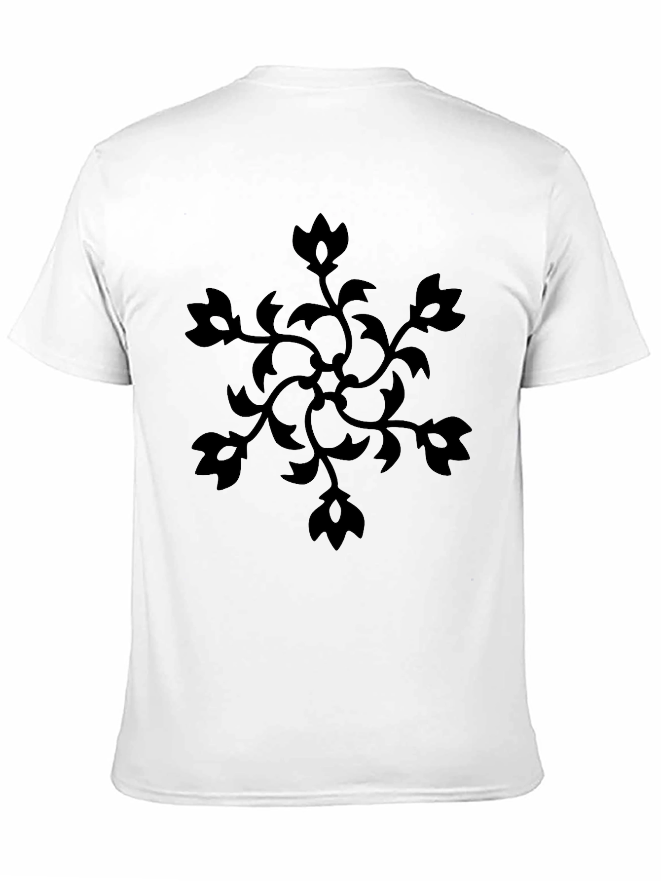 Black Floral Graphic Tee - Modern Casual Wear
