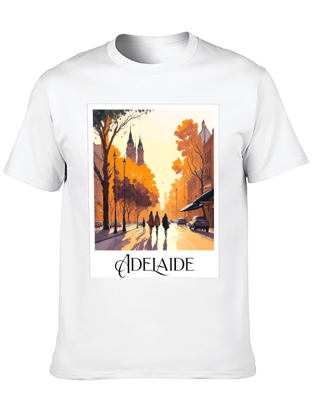Adelaide Cityscape Black T-Shirt