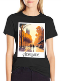 Adelaide Cityscape Black T-Shirt