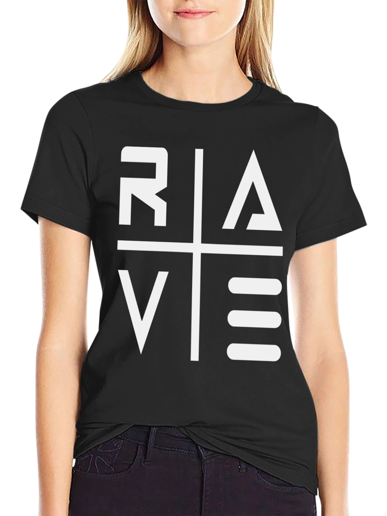 Rave Graphic Tee - Bold Style Black T-Shirt