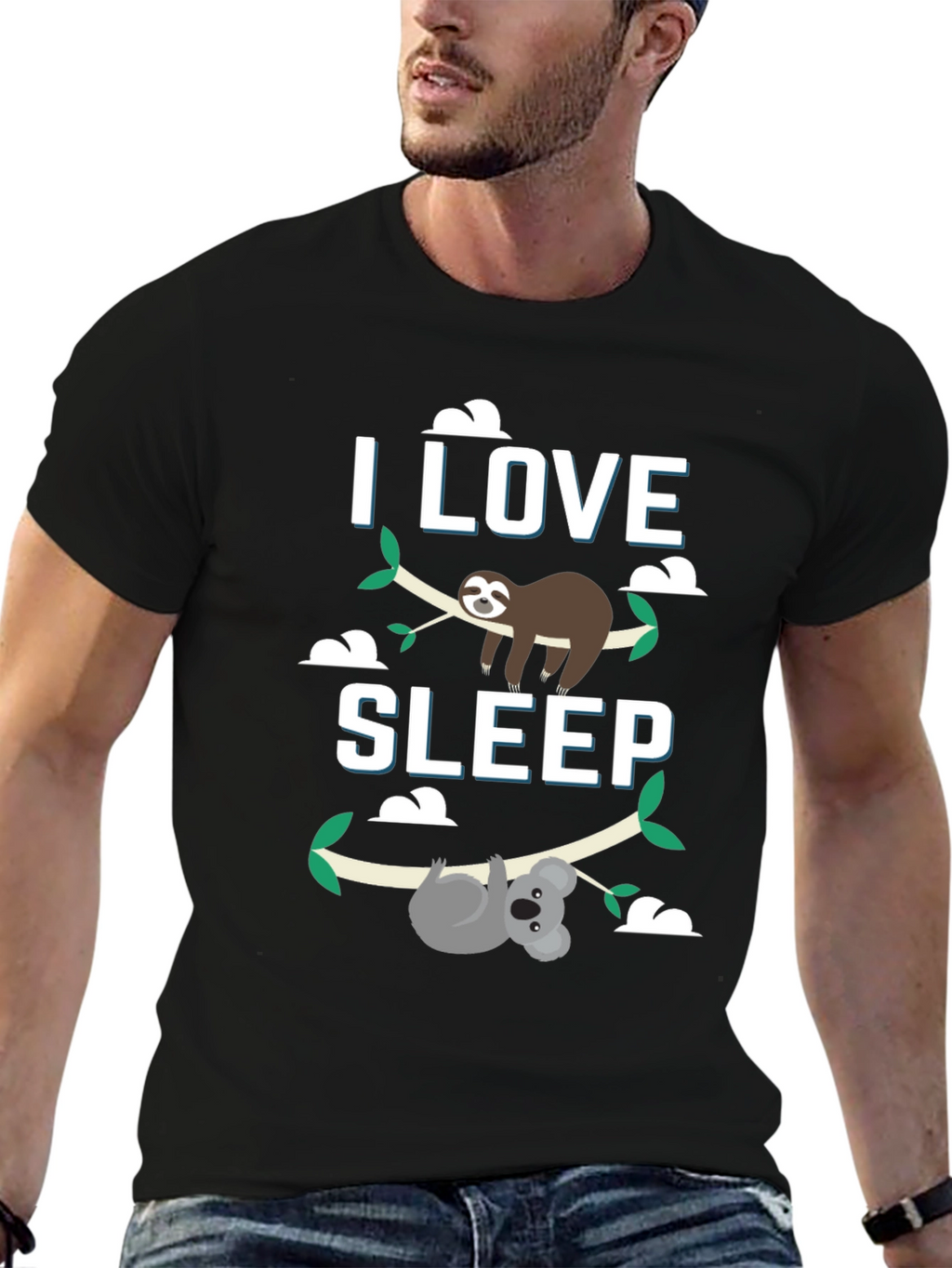 I Love Sleep Sloth & Koala Graphic Tee
