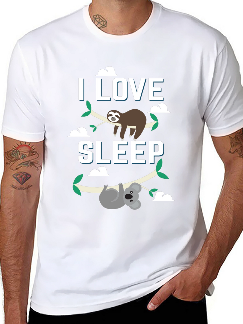 I Love Sleep Sloth & Koala Graphic Tee