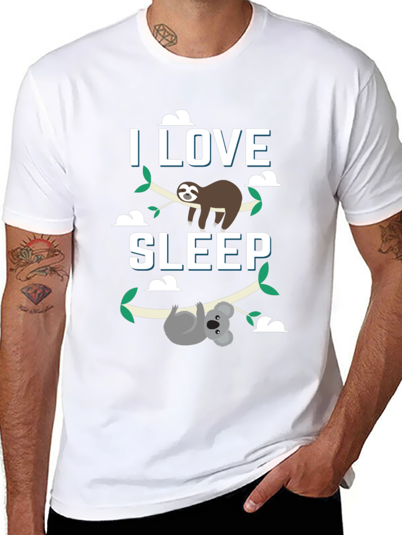 I Love Sleep Sloth & Koala Graphic Tee