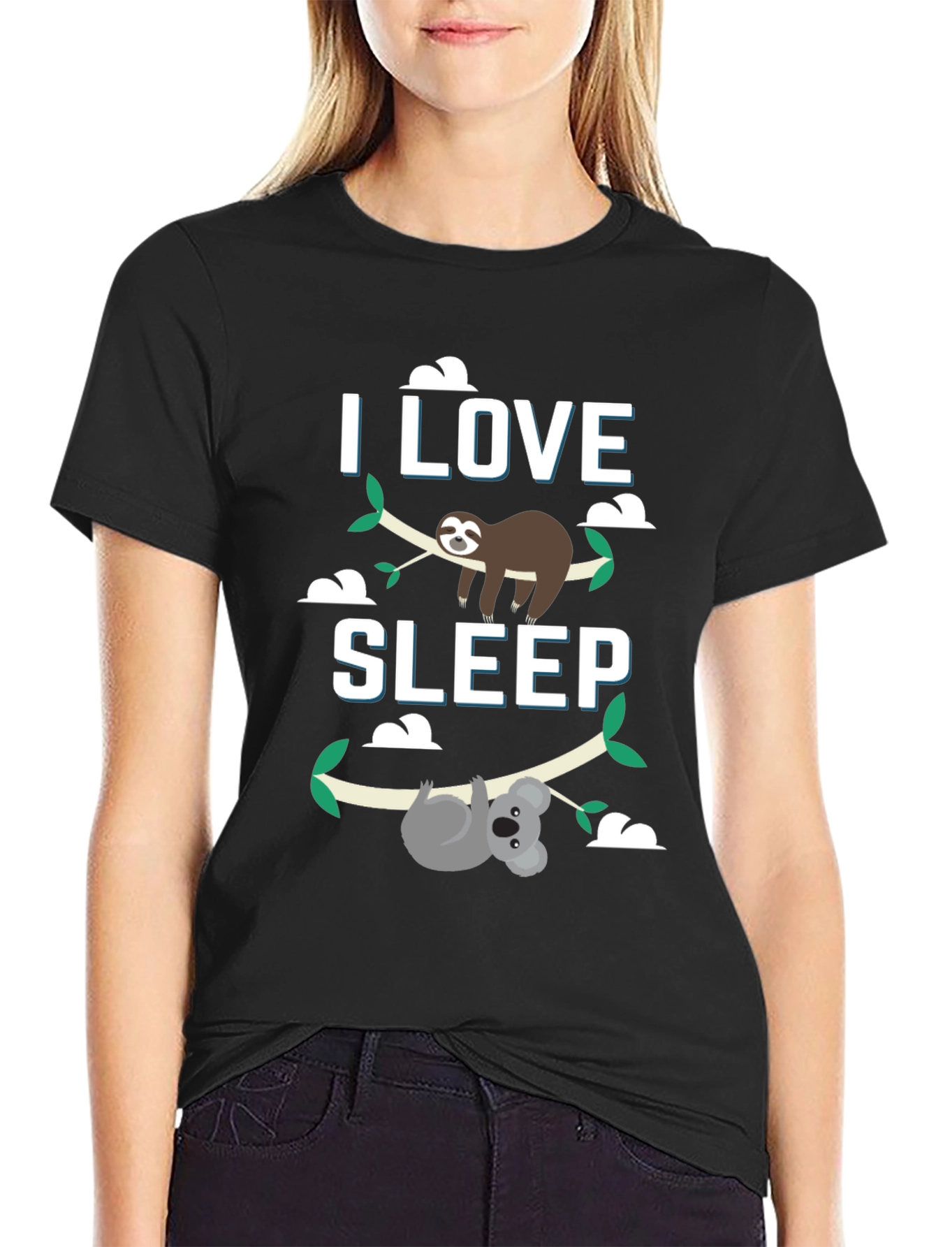 I Love Sleep Sloth & Koala Graphic Tee