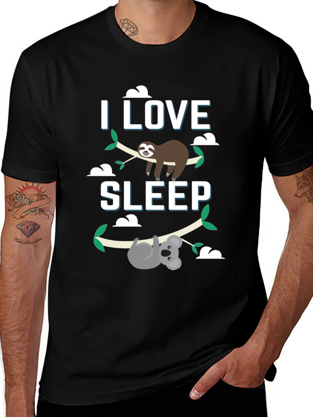 I Love Sleep Sloth & Koala Graphic Tee
