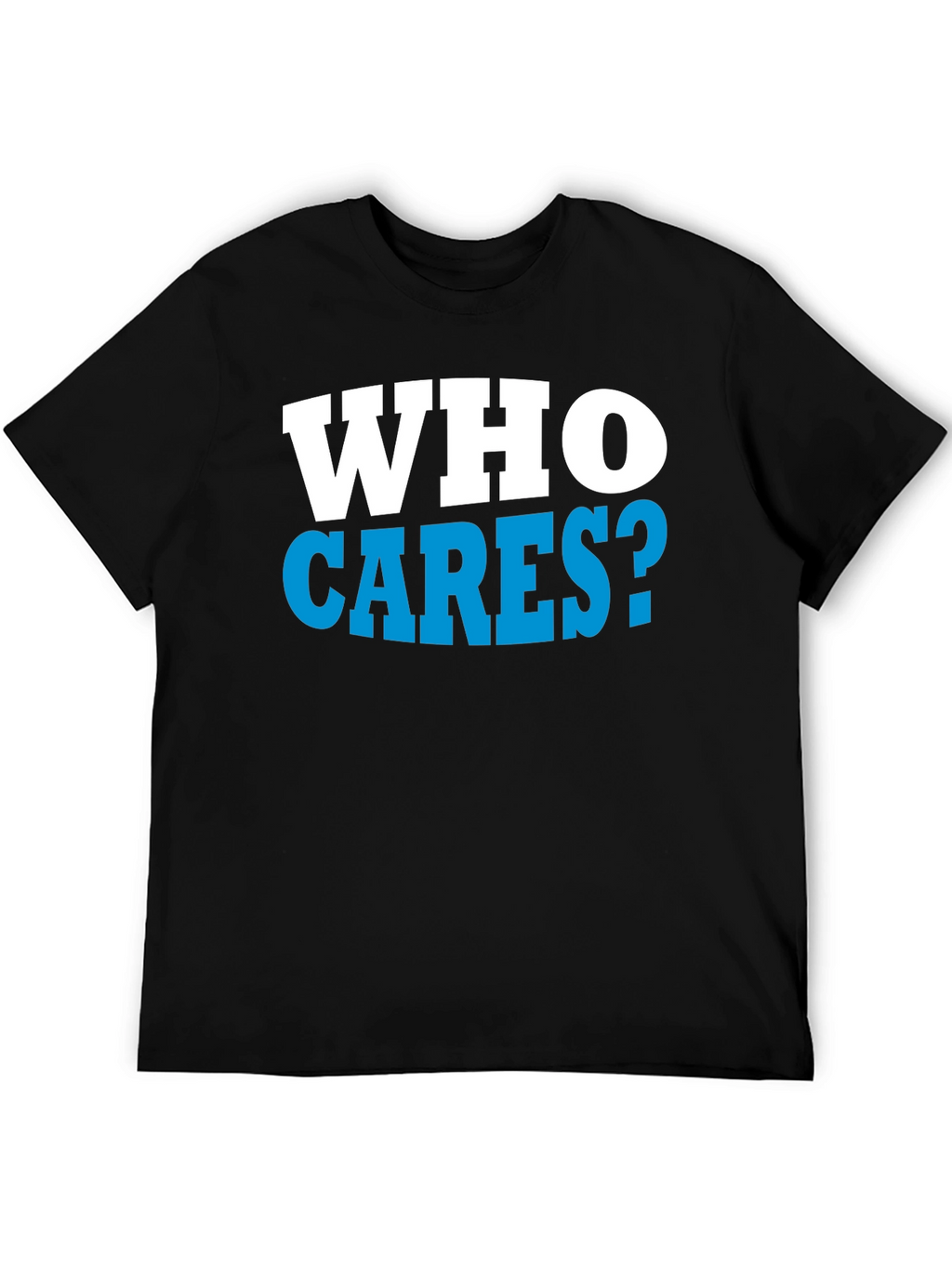 Who Cares? Graphic Print Black T-Shirt
