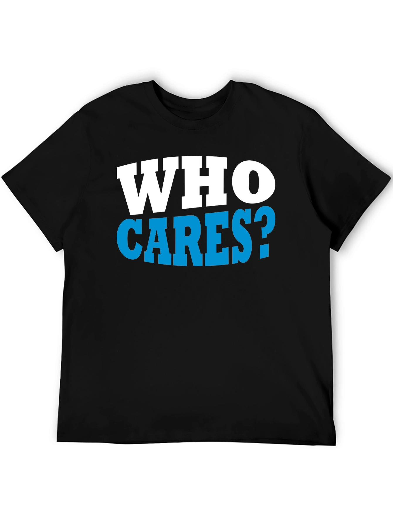 Who Cares? Graphic Print Black T-Shirt