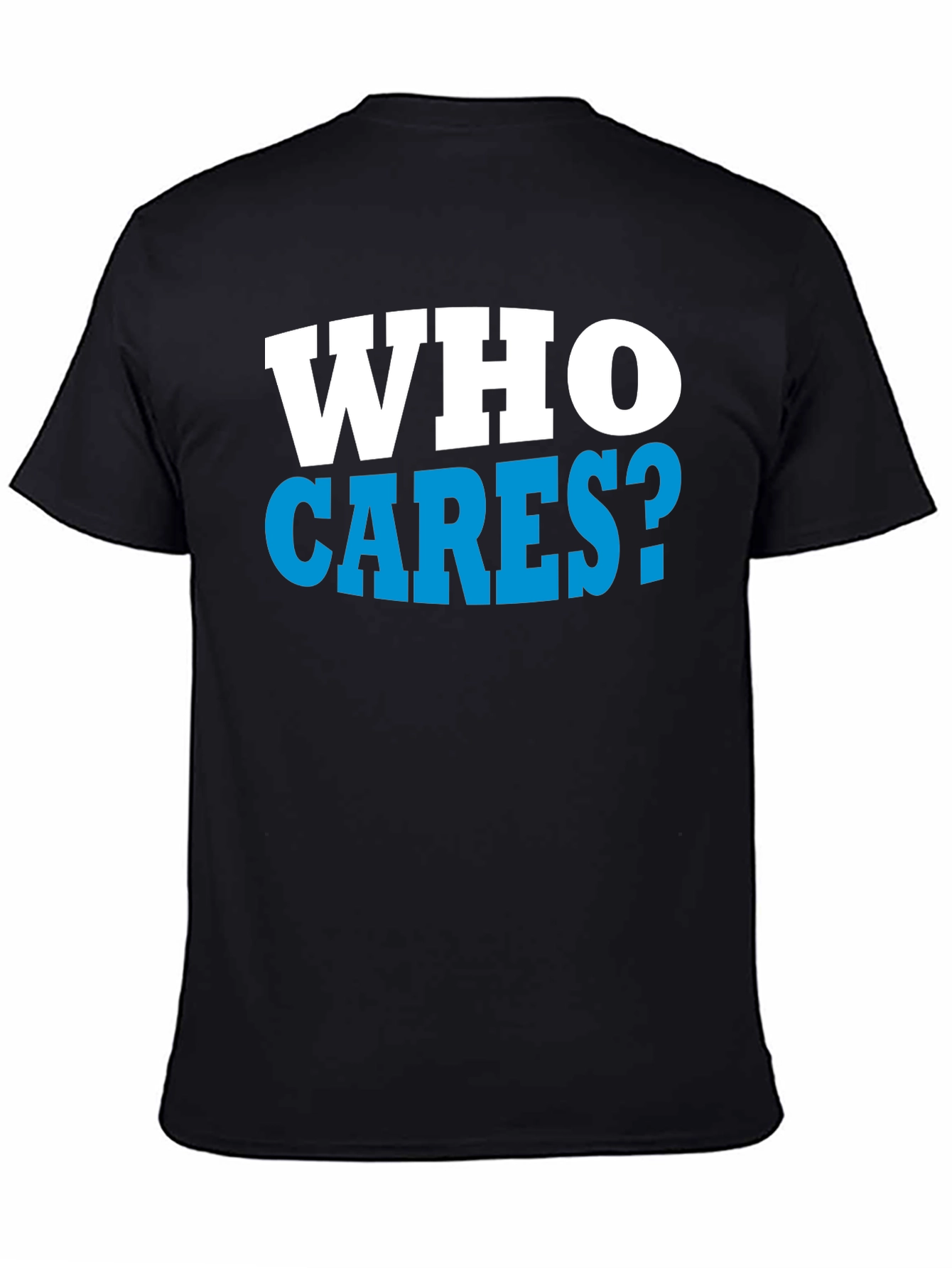 Who Cares? Graphic Print Black T-Shirt