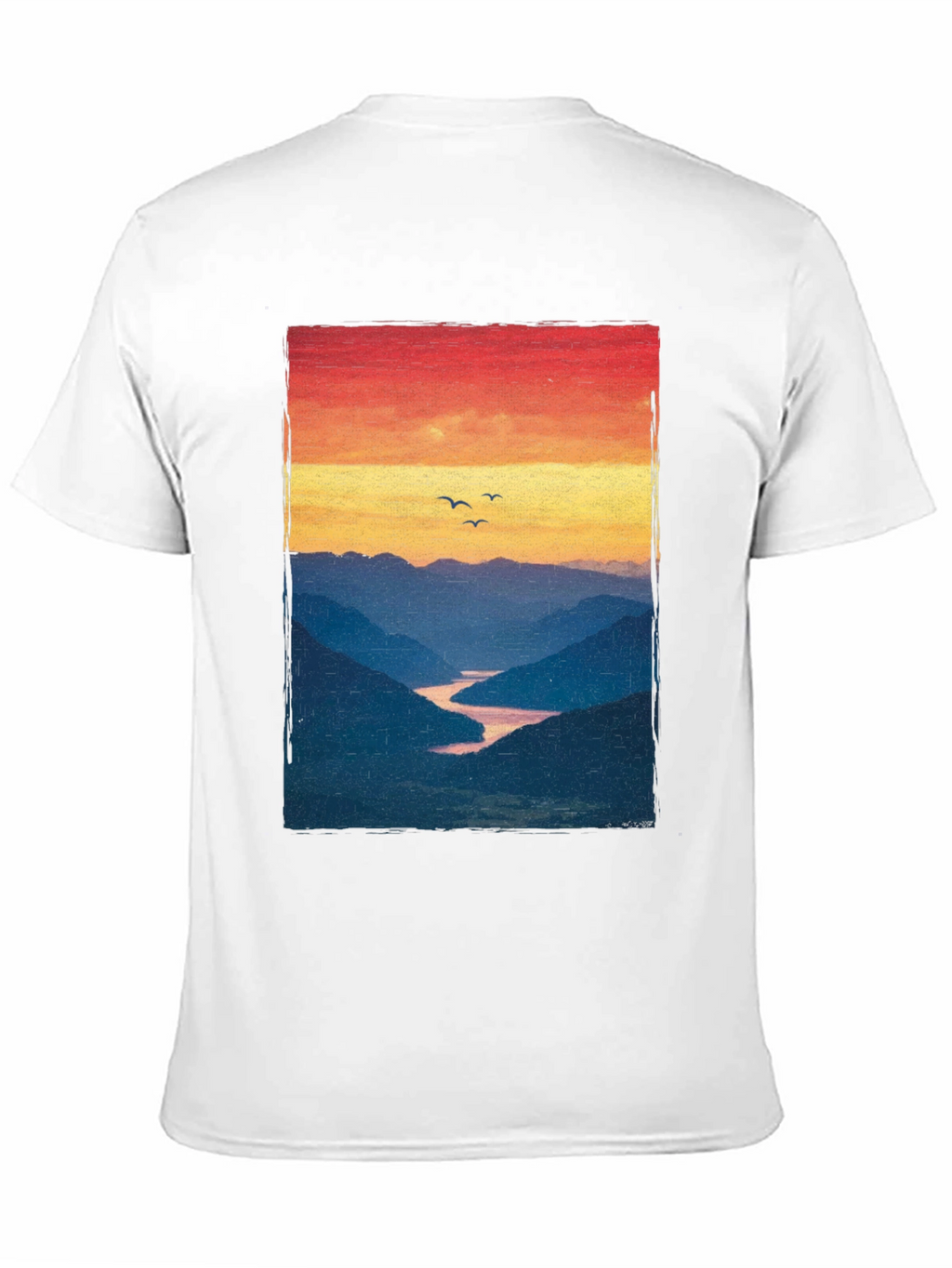 Sunset Mountain River Graphic Tee