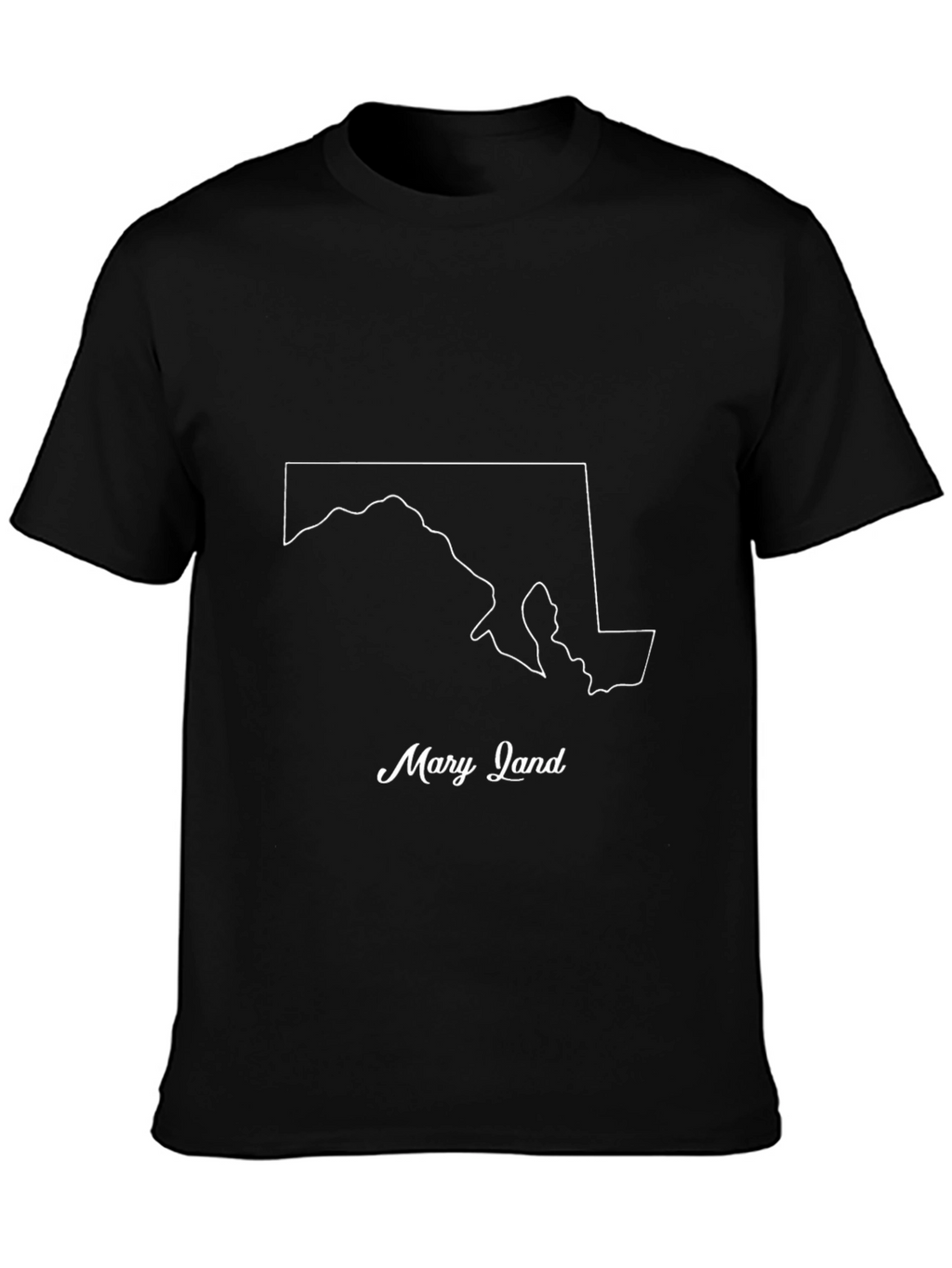 Maryland State Outline Graphic T-Shirt