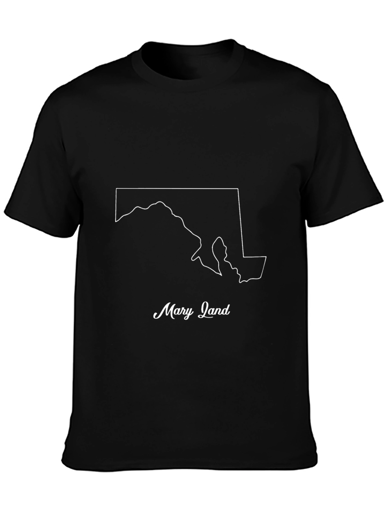 Maryland State Outline Graphic T-Shirt