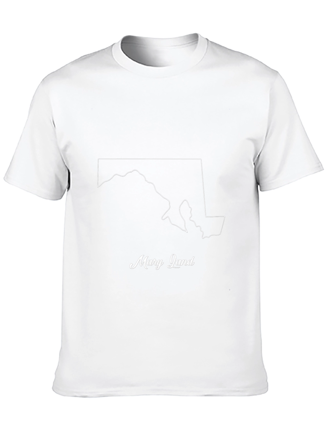 Maryland State Outline Graphic T-Shirt
