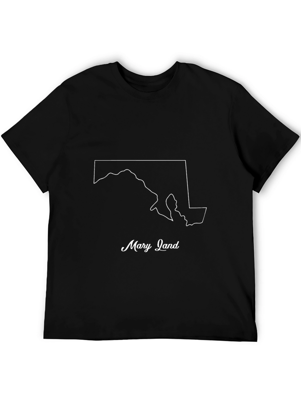 Maryland State Outline Graphic T-Shirt