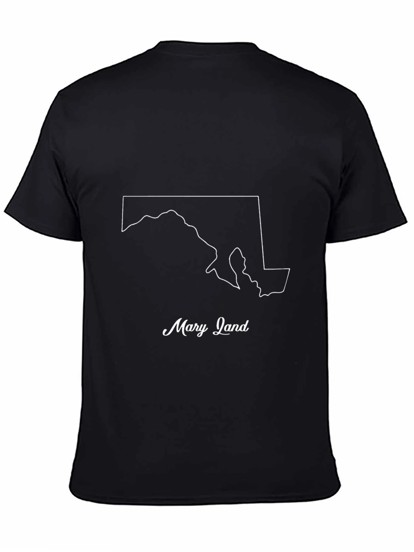 Maryland State Outline Graphic T-Shirt