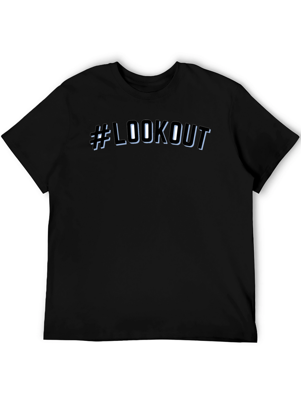 #LOOKOUT Black Graphic T-Shirt - Streetwear Style