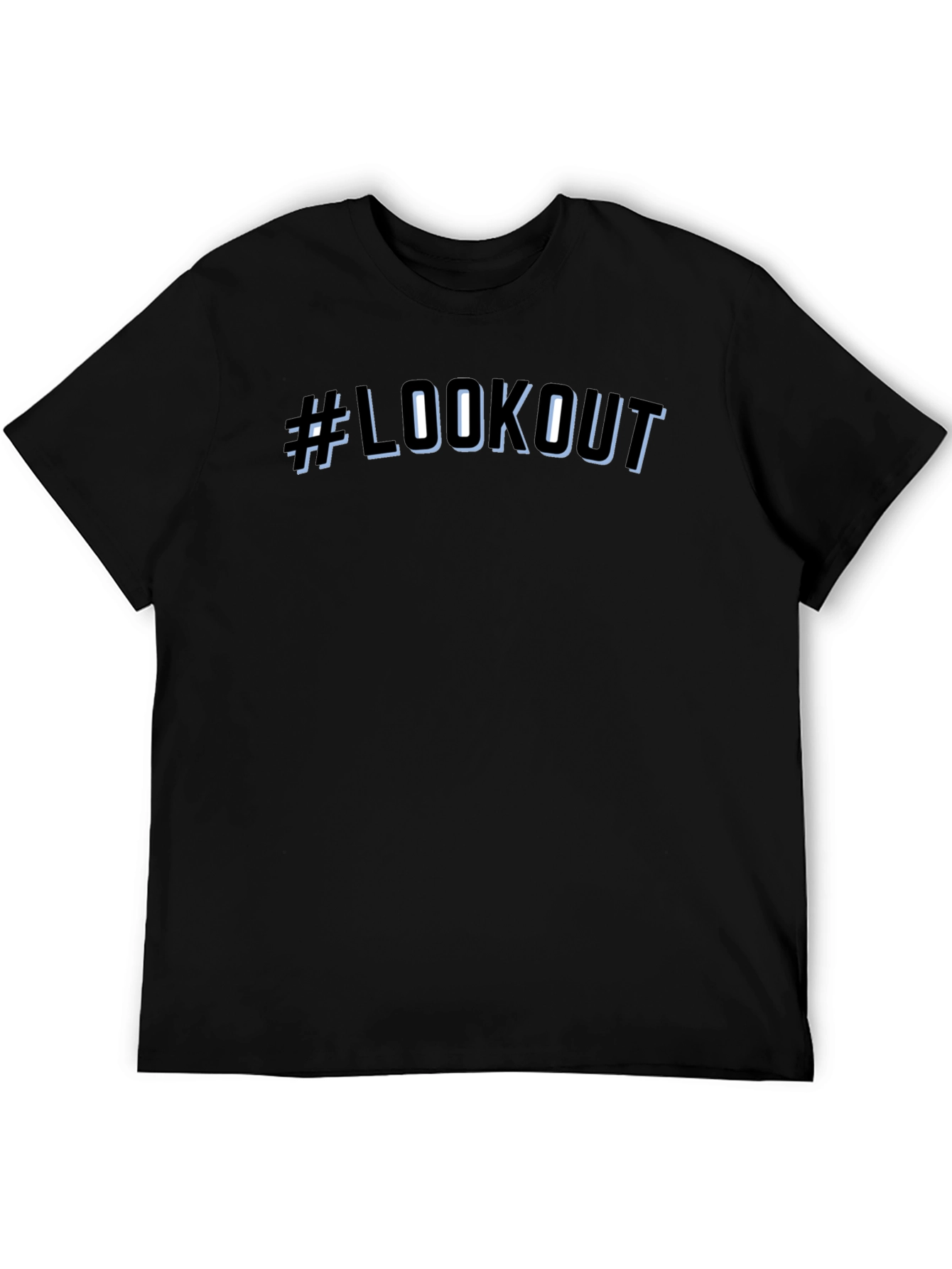 #LOOKOUT Black Graphic T-Shirt - Streetwear Style