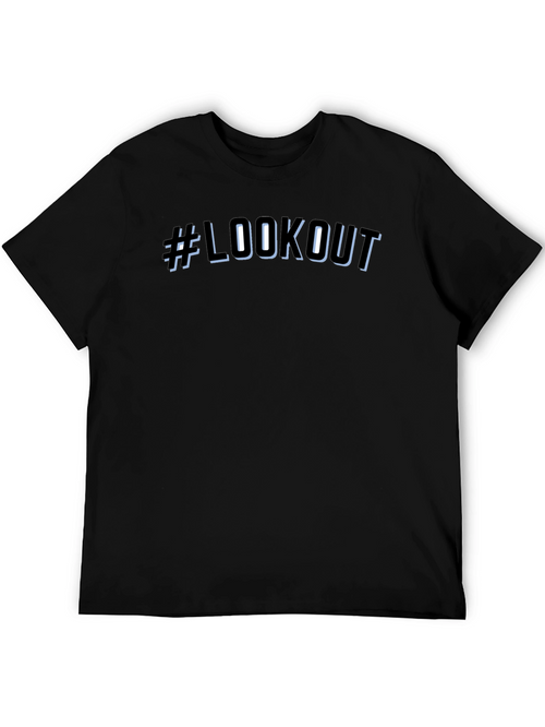 #LOOKOUT Black Graphic T-Shirt - Streetwear Style