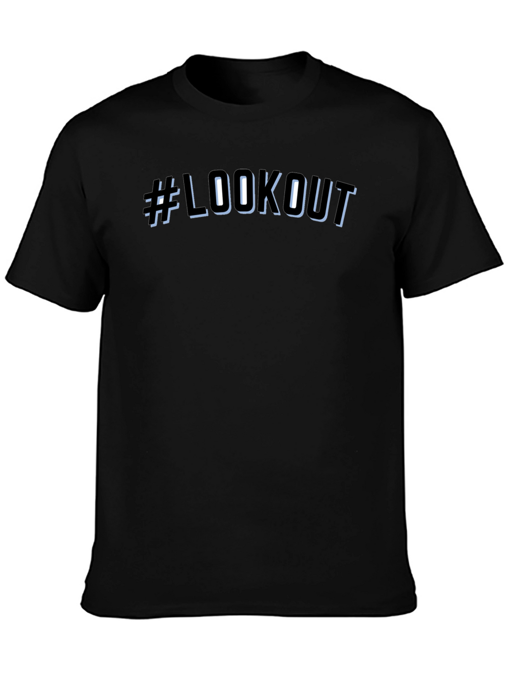 #LOOKOUT Black Graphic T-Shirt - Streetwear Style