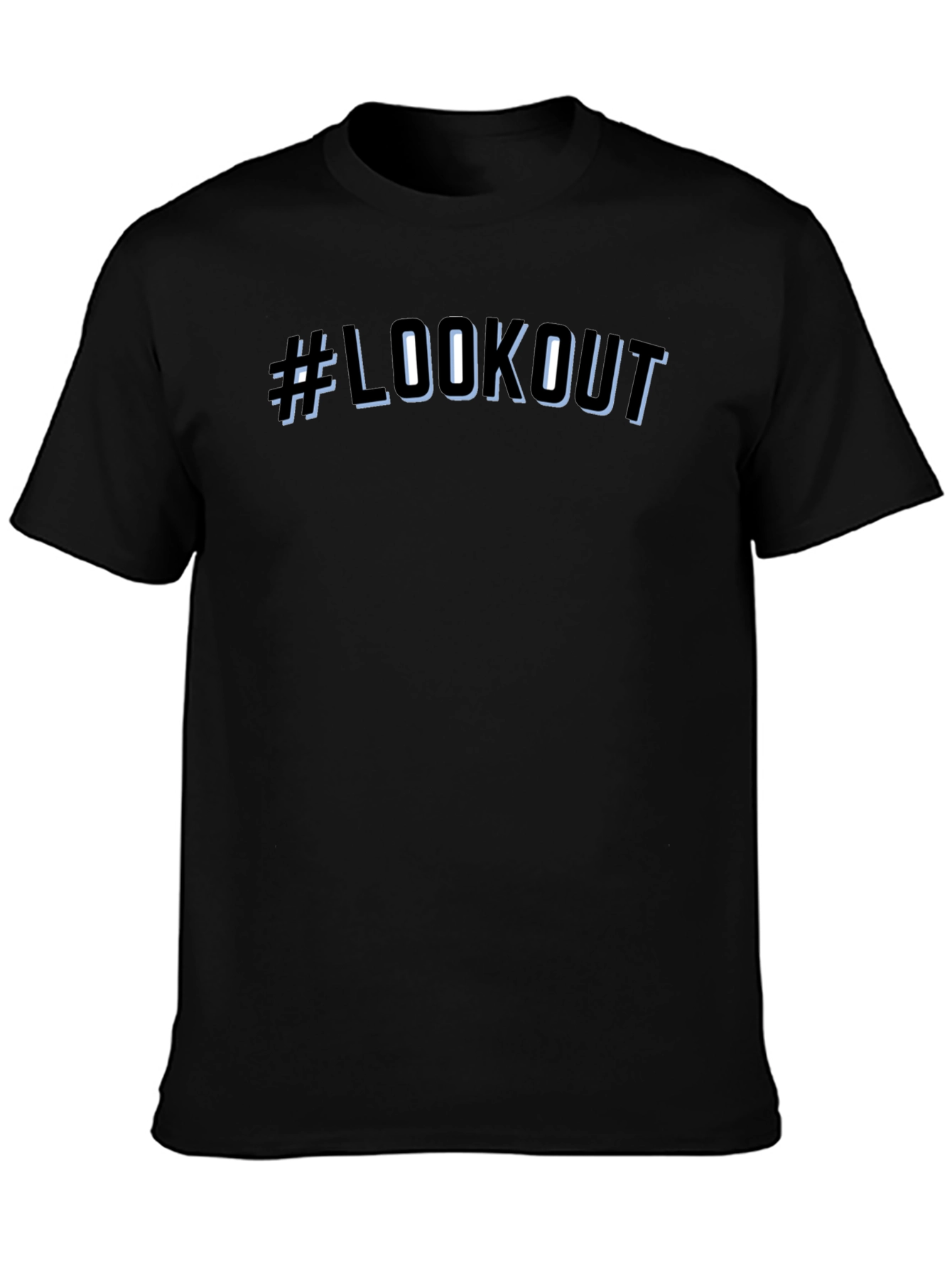 #LOOKOUT Black Graphic T-Shirt - Streetwear Style
