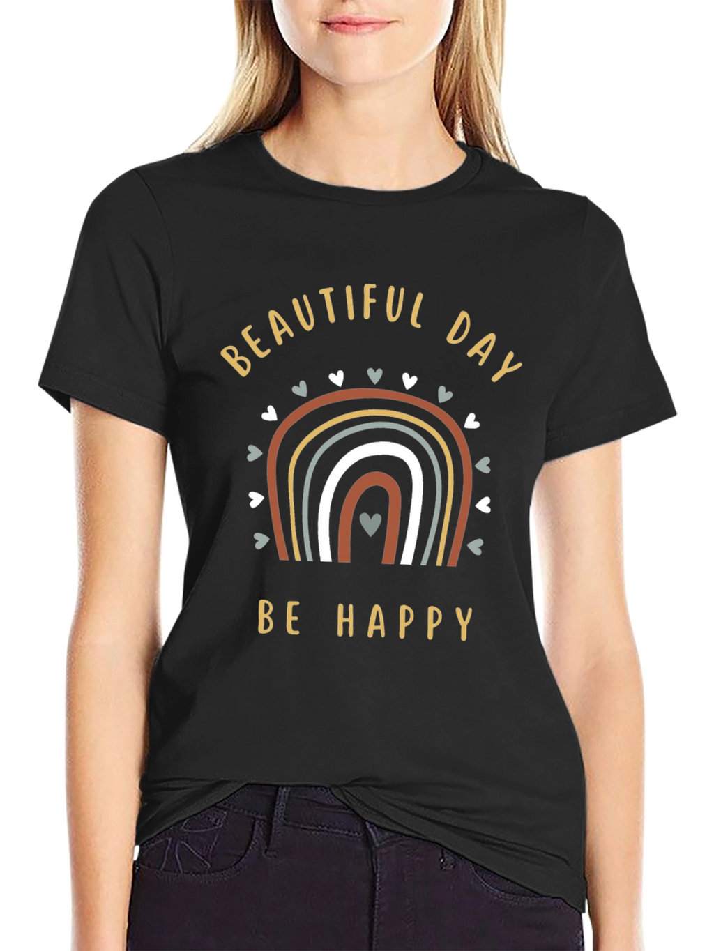 Beautiful Day Be Happy Graphic T-Shirt