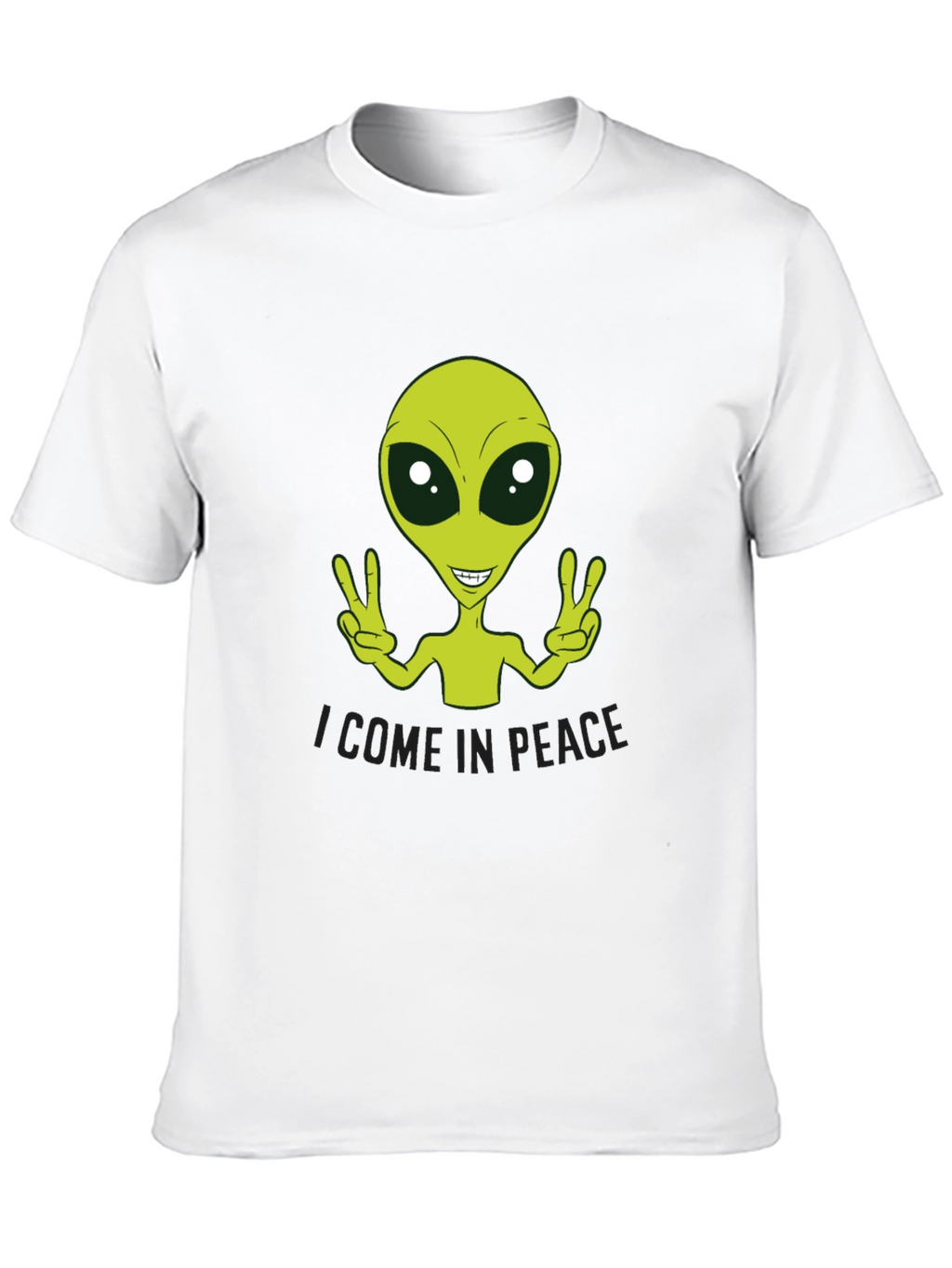 Peace Alien Graphic Tee - Black
